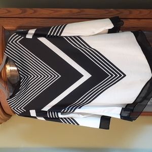 A black and white blouse